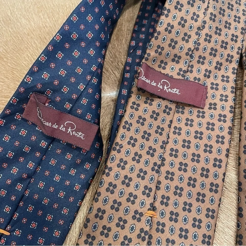 Two Oscar de la Renta Silk ties